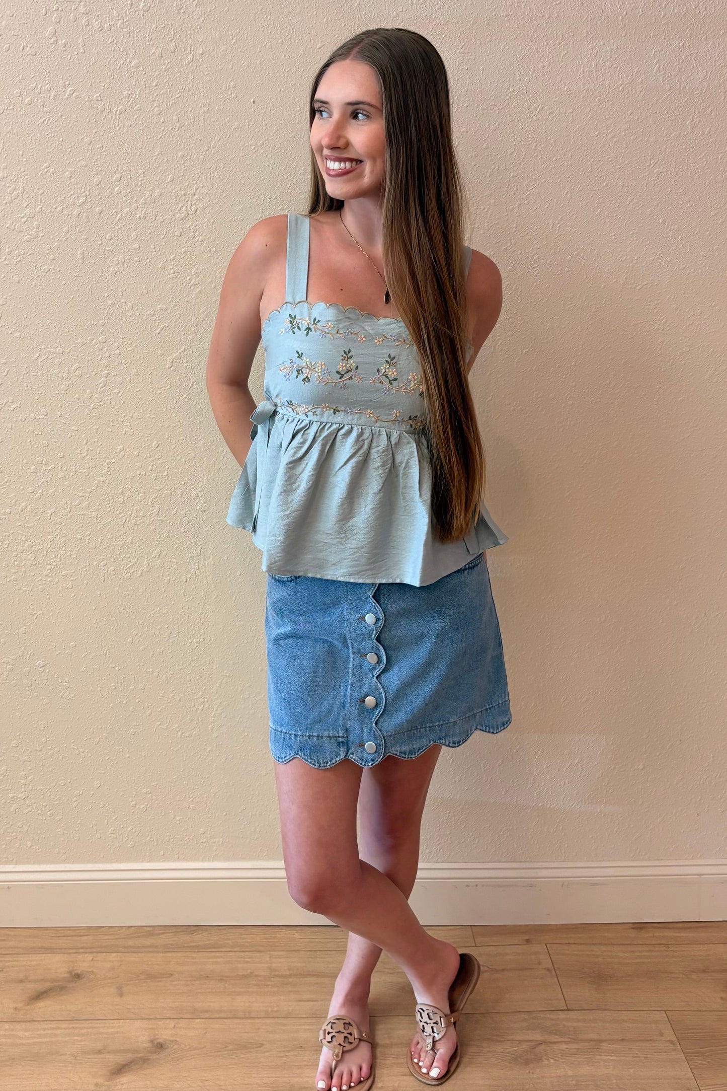 Eloise Embroidered Tank Top