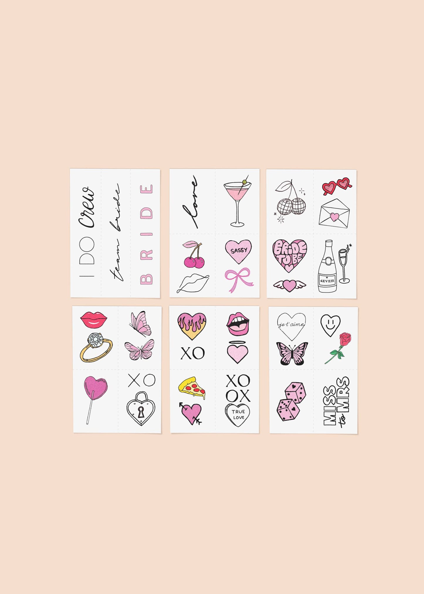 Bachelorette Babe Temporary Tattoo Pack