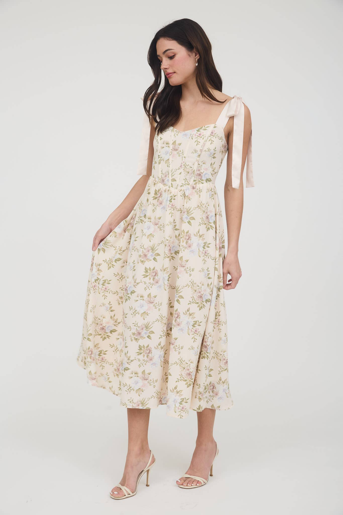 Everly Floral Corset Maxi Dress
