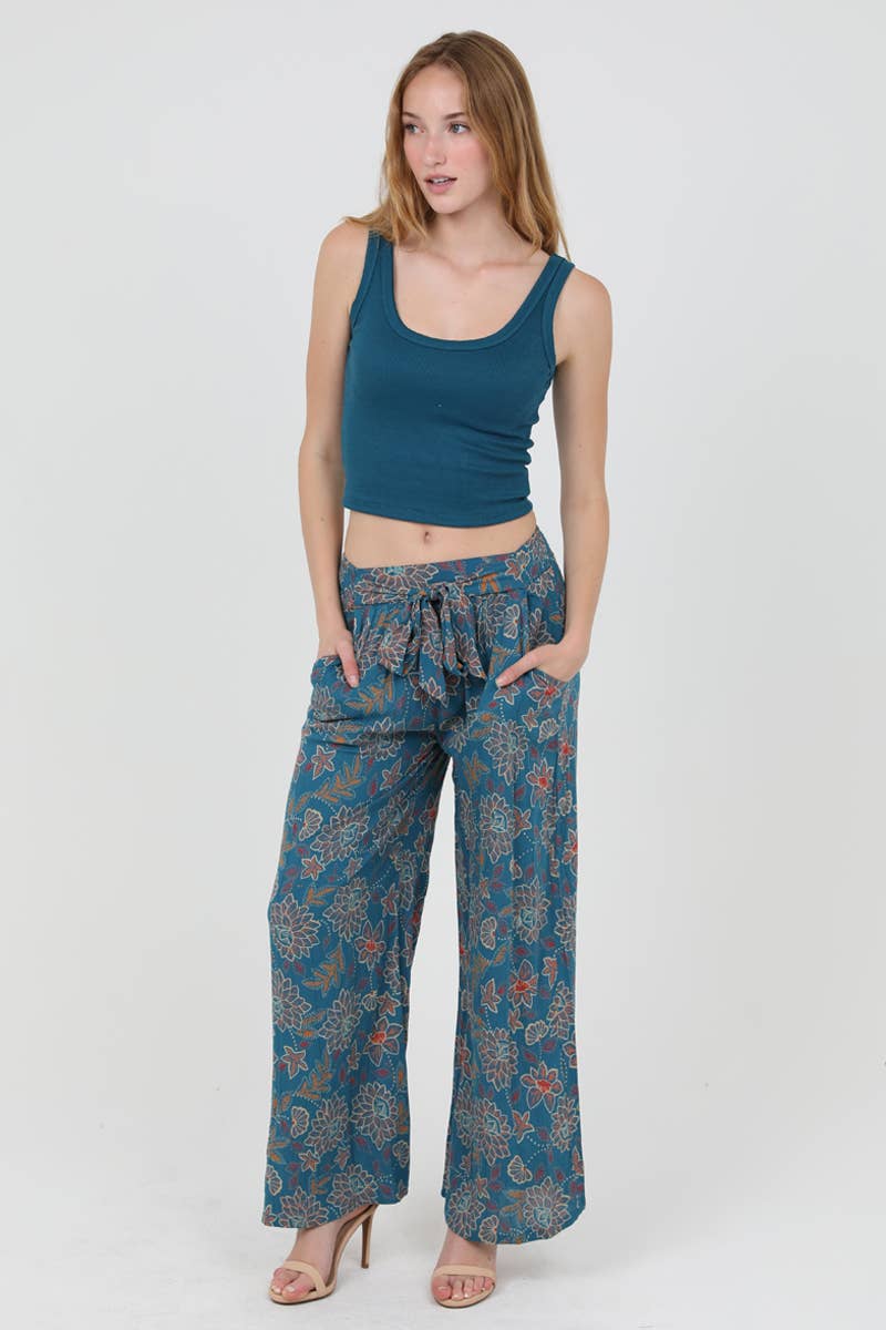 Samantha Wide Leg Tie Front Pants