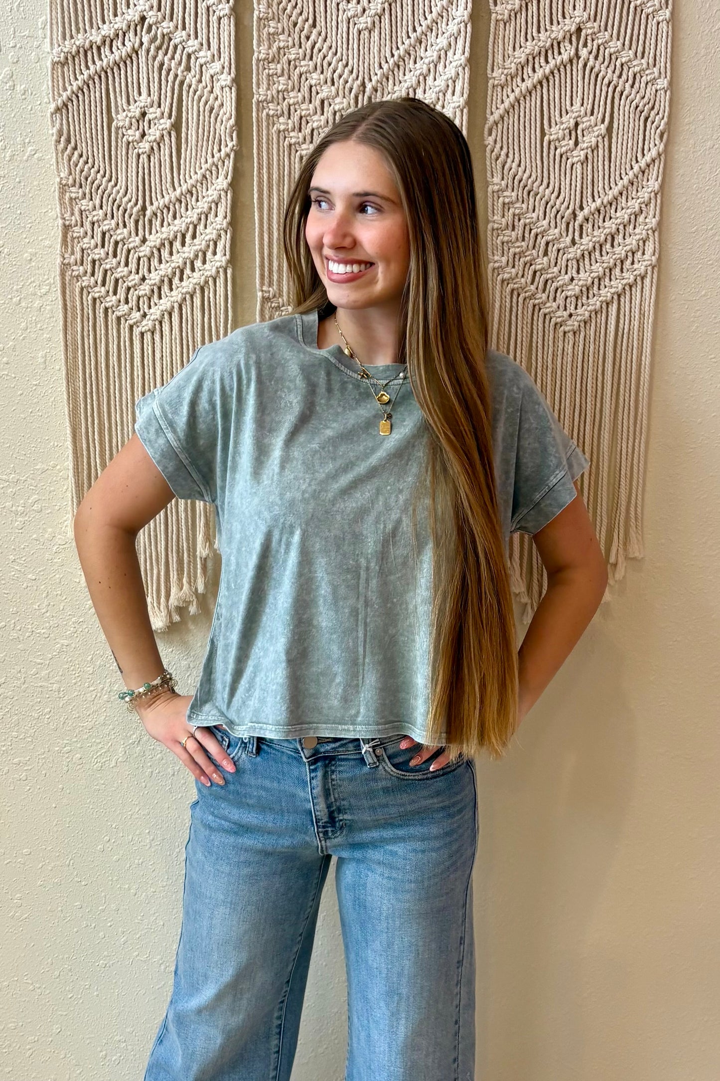 Evie Mineral Washed Tee Shirt