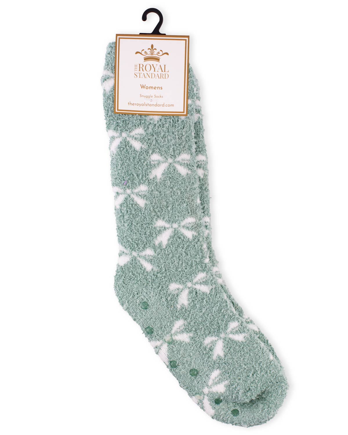 Women's Mint Green Bow Snuggle Socks