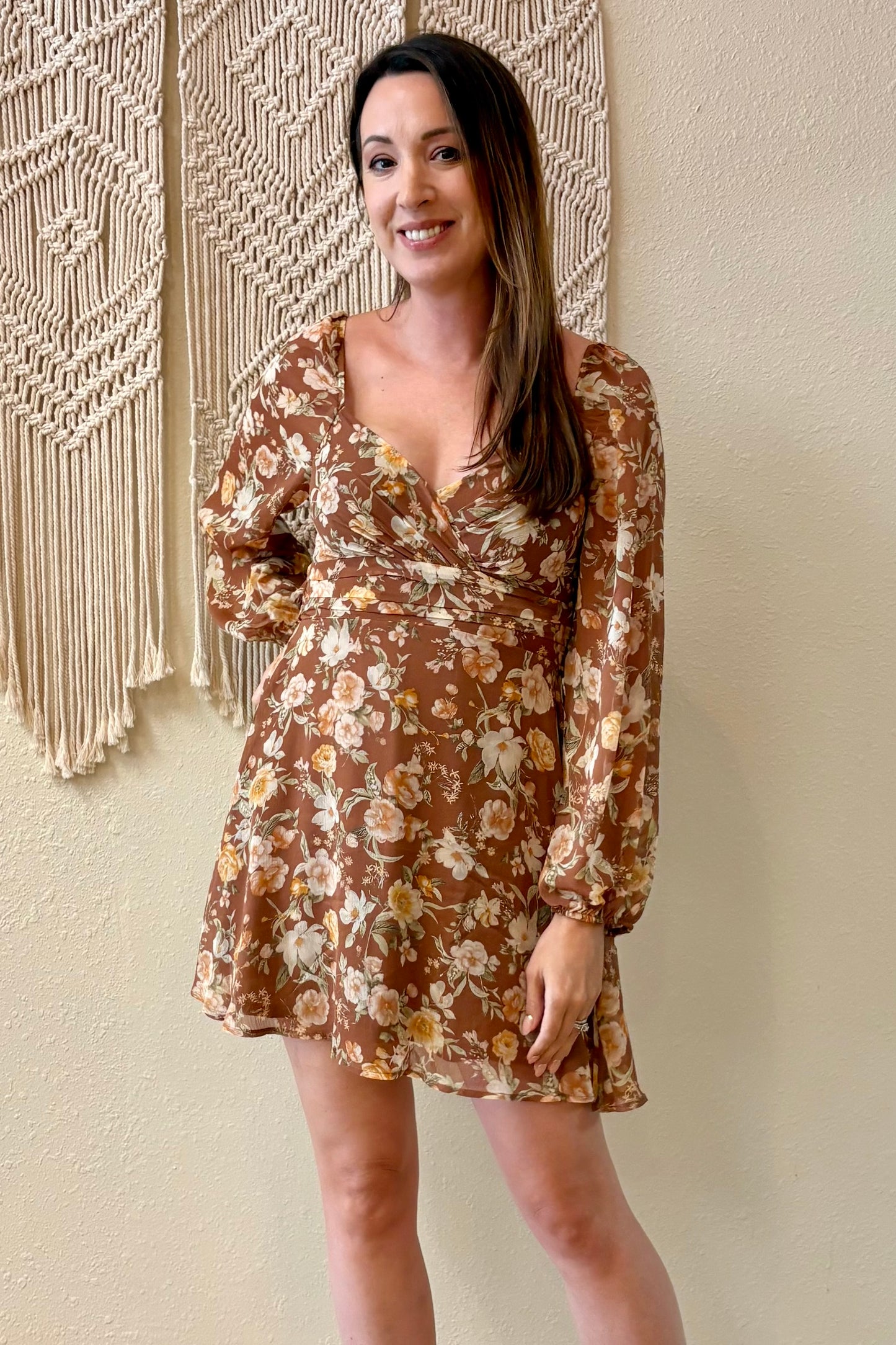 Marigold Sweetheart Neckline Mini Dress