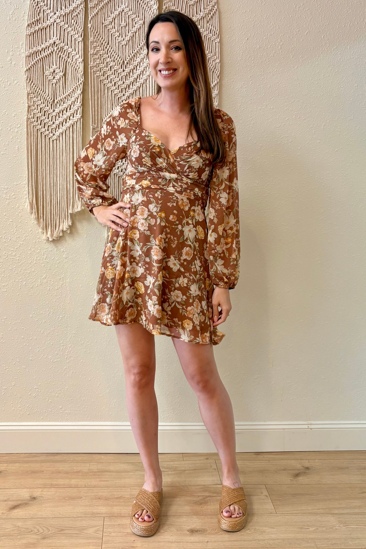 Marigold Sweetheart Neckline Mini Dress