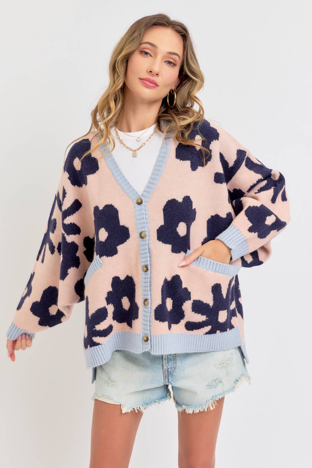 Lucia Oversized Floral Cardigan