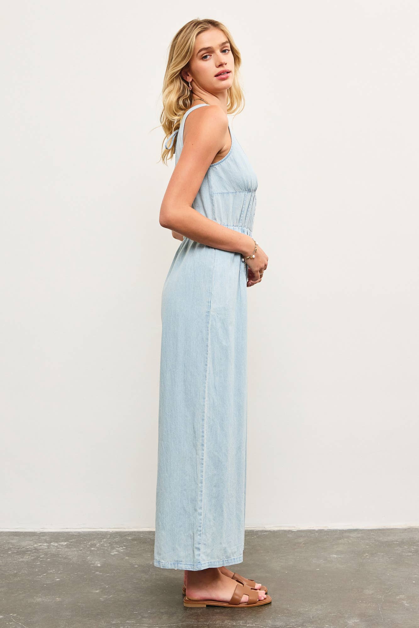 Melody Chambray Denim Jumpsuit