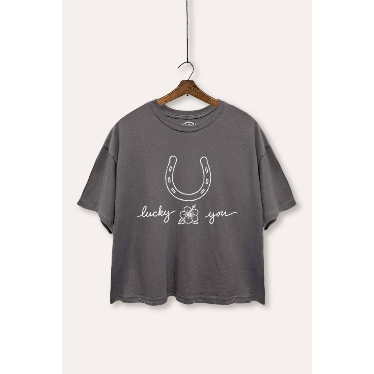 Lucky You Western Graphic Boxy Crop Top