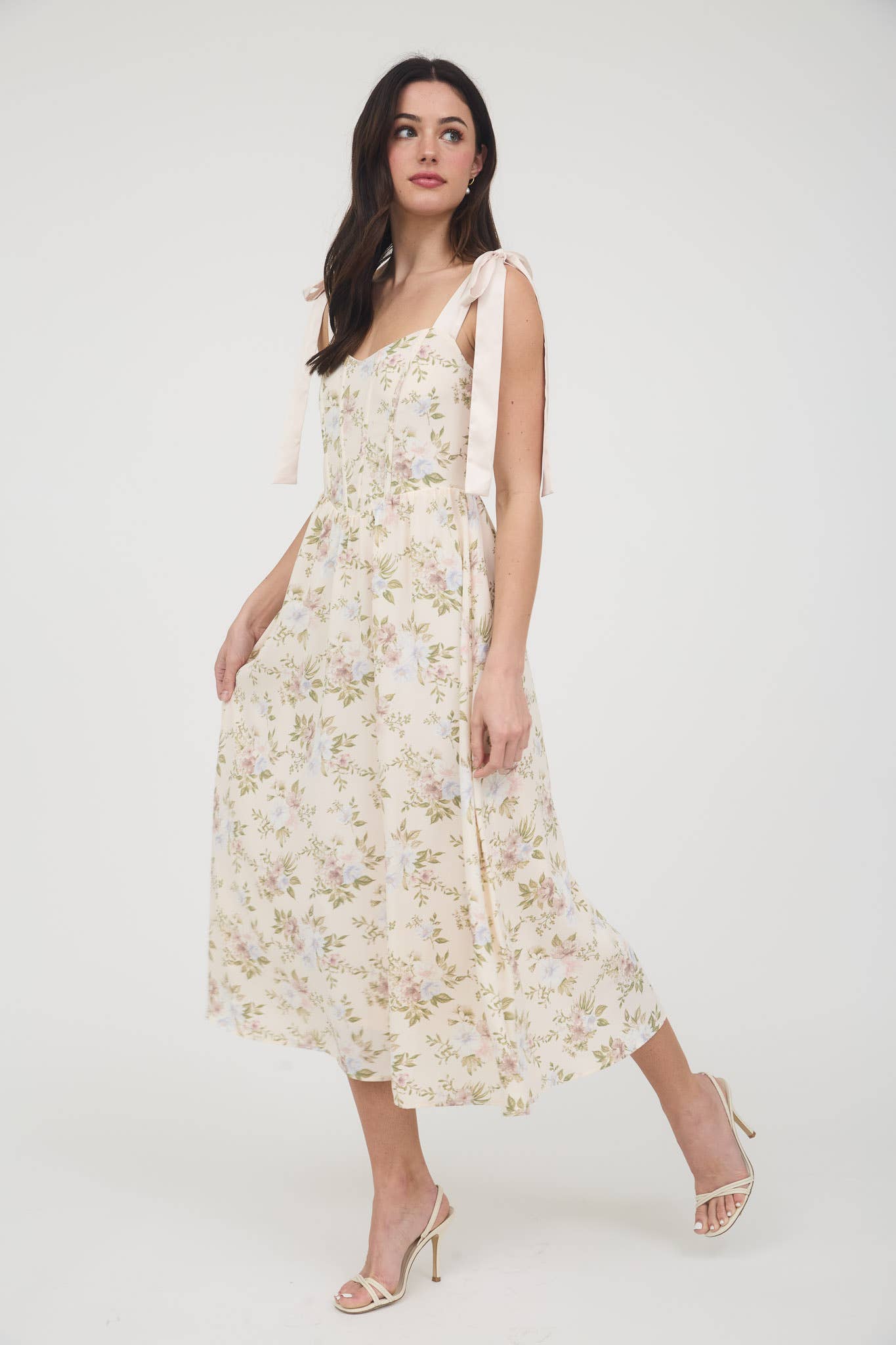 Everly Floral Corset Maxi Dress