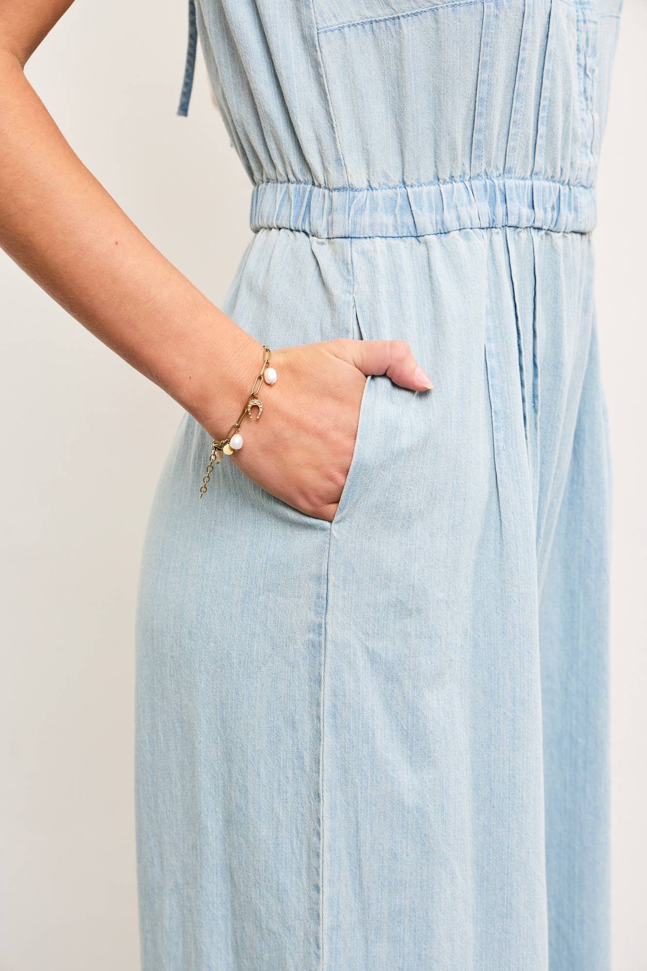 Melody Chambray Denim Jumpsuit