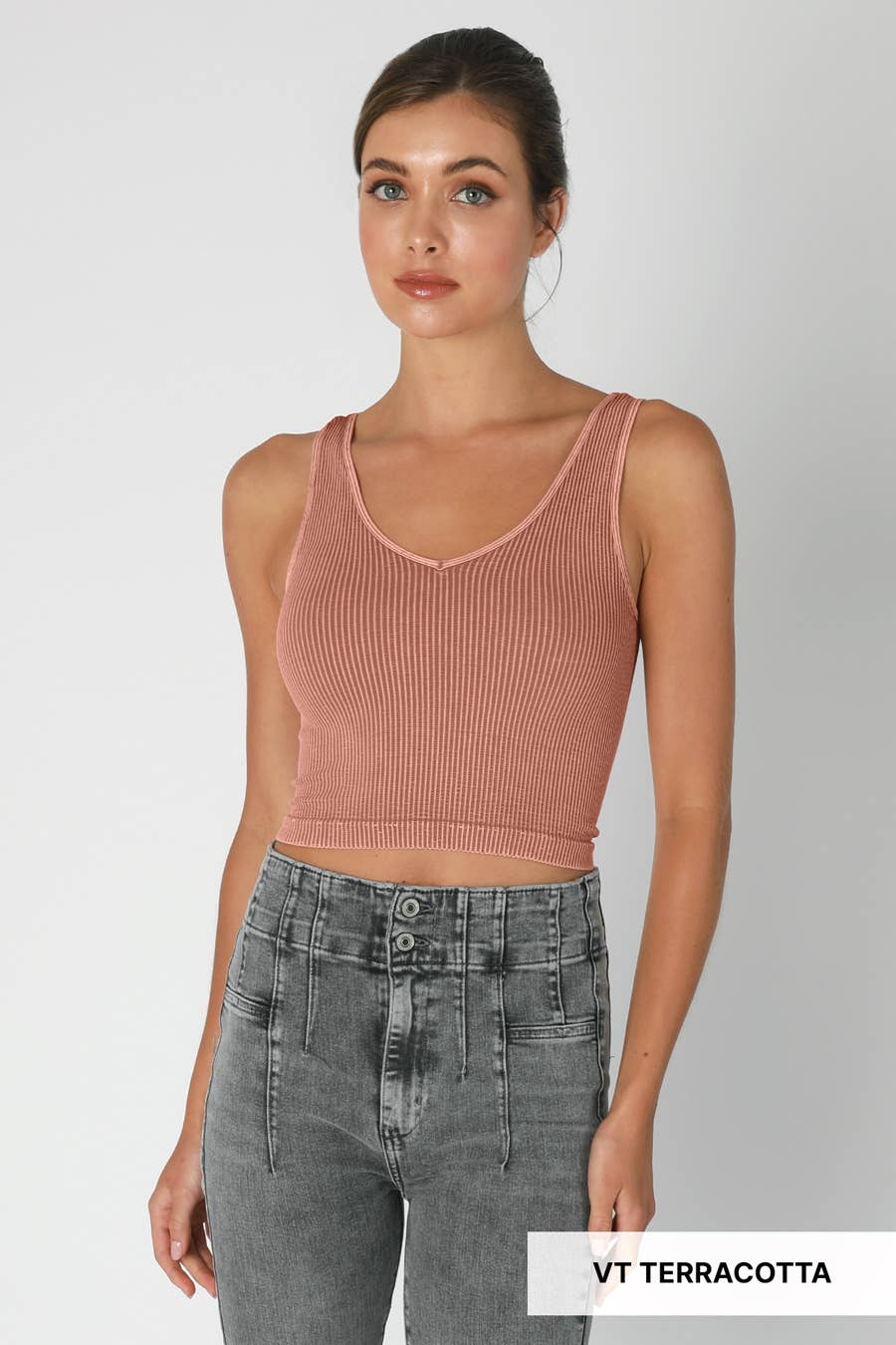 Vintage Reversible Crop Tank Top