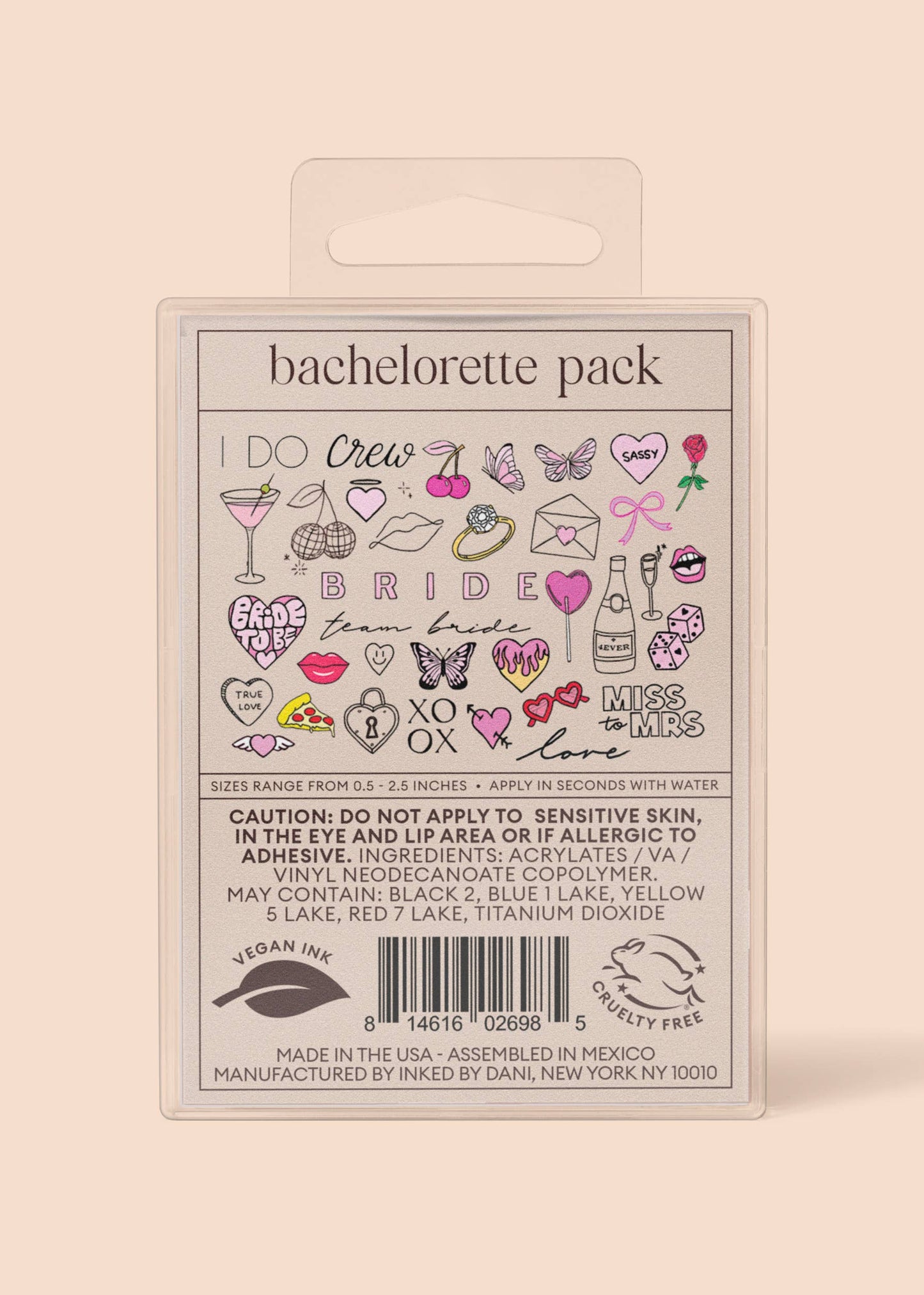 Bachelorette Babe Temporary Tattoo Pack