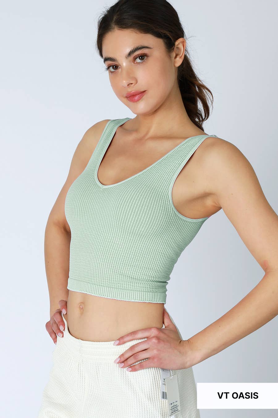 Vintage Reversible Crop Tank Top