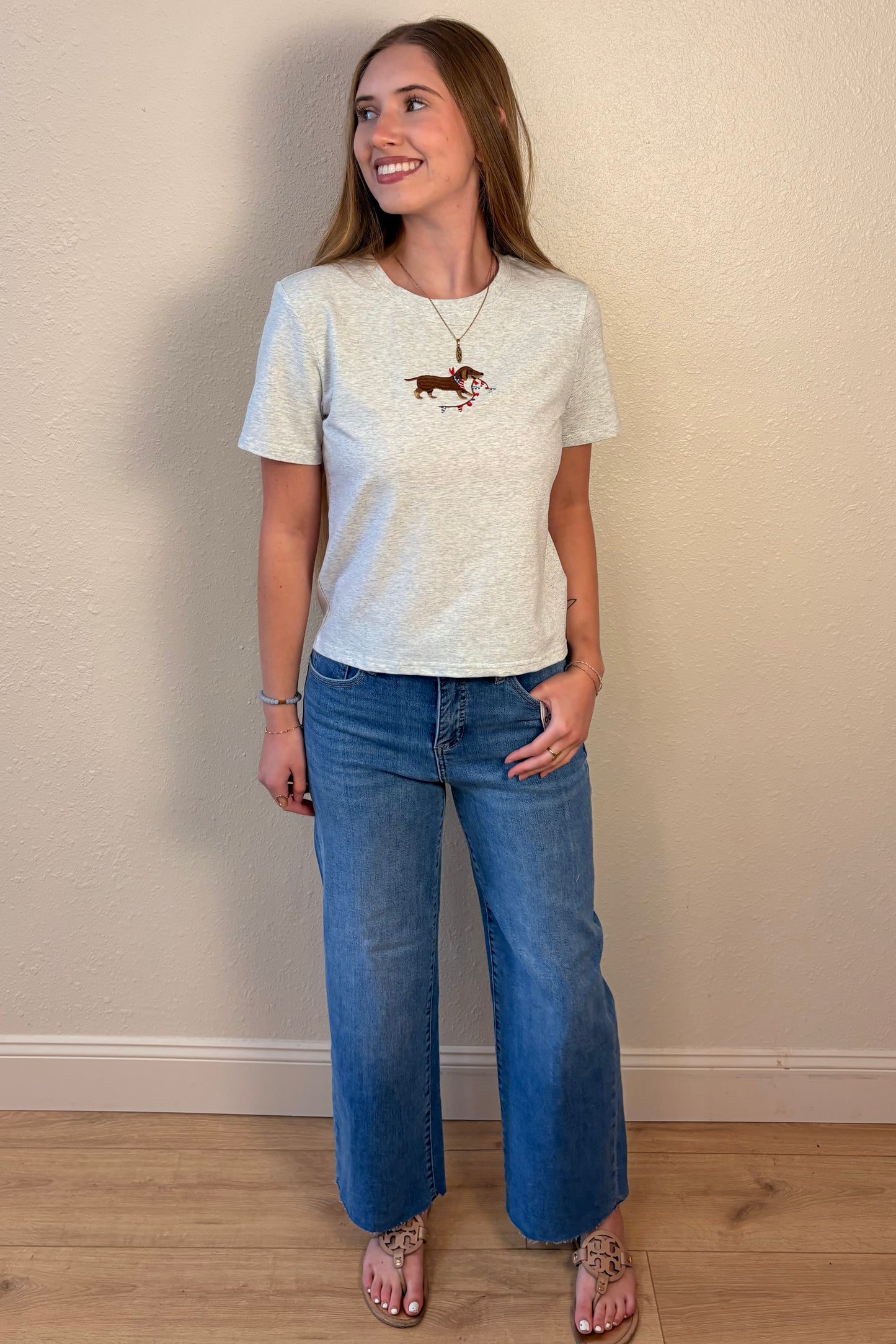 USA Dog Embroidered Tee