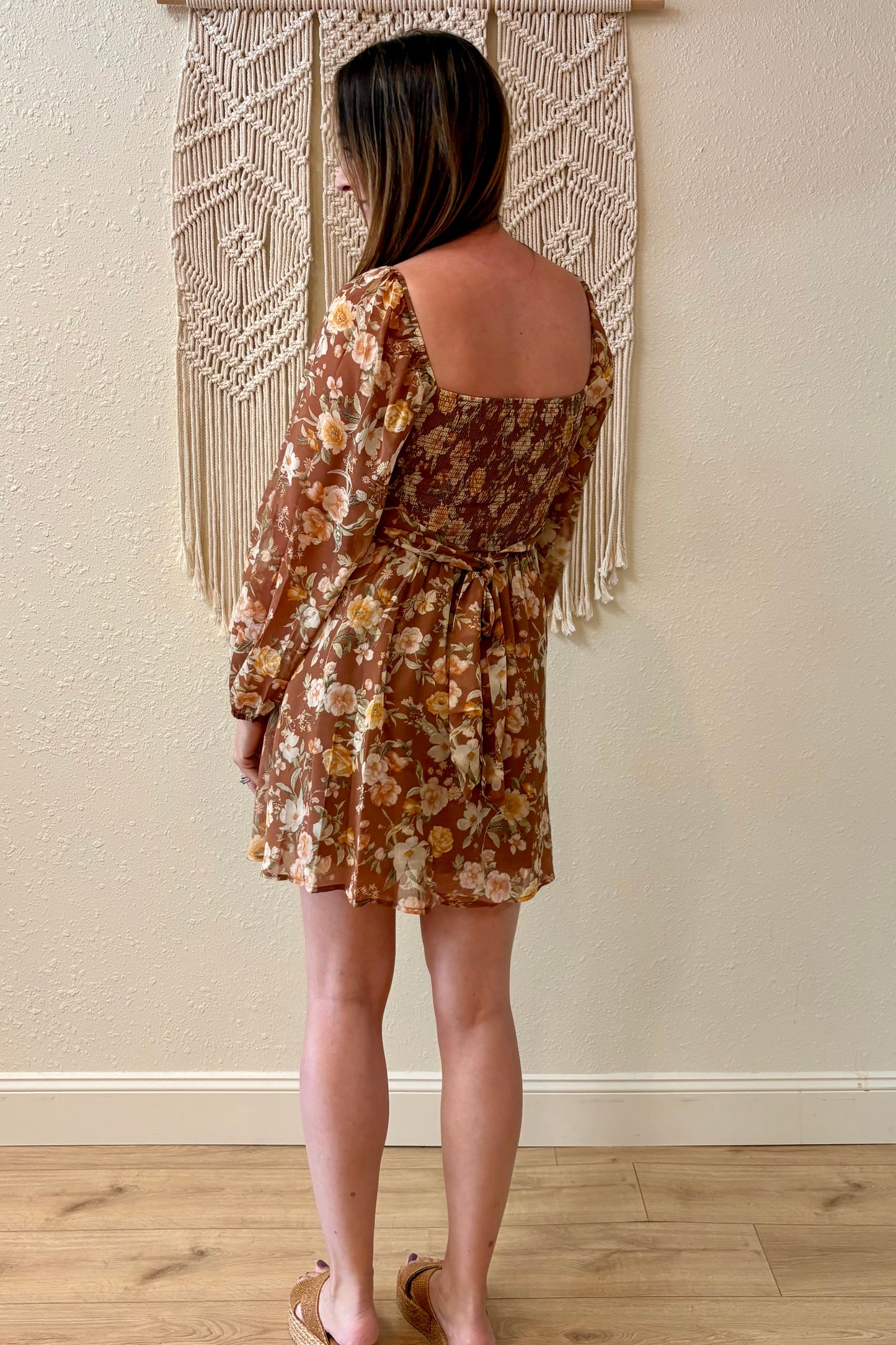 Marigold Sweetheart Neckline Mini Dress