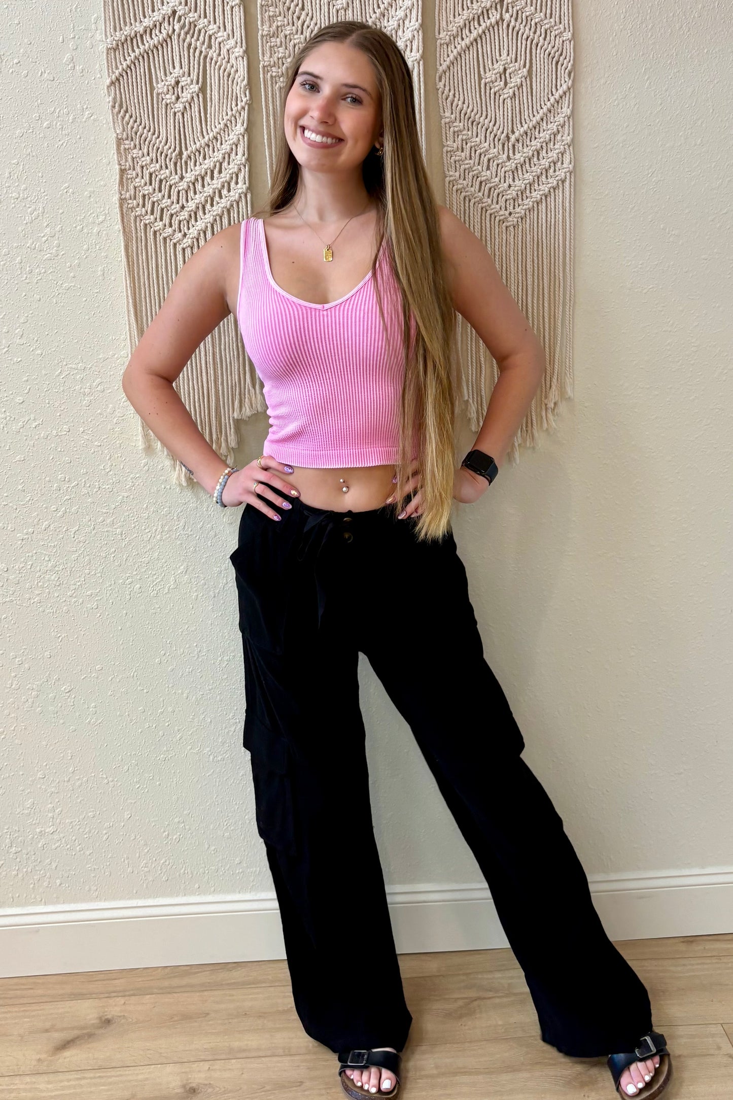 Tatum Linen Blend Cargo Pants