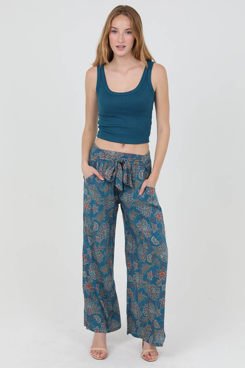 Samantha Wide Leg Tie Front Pants