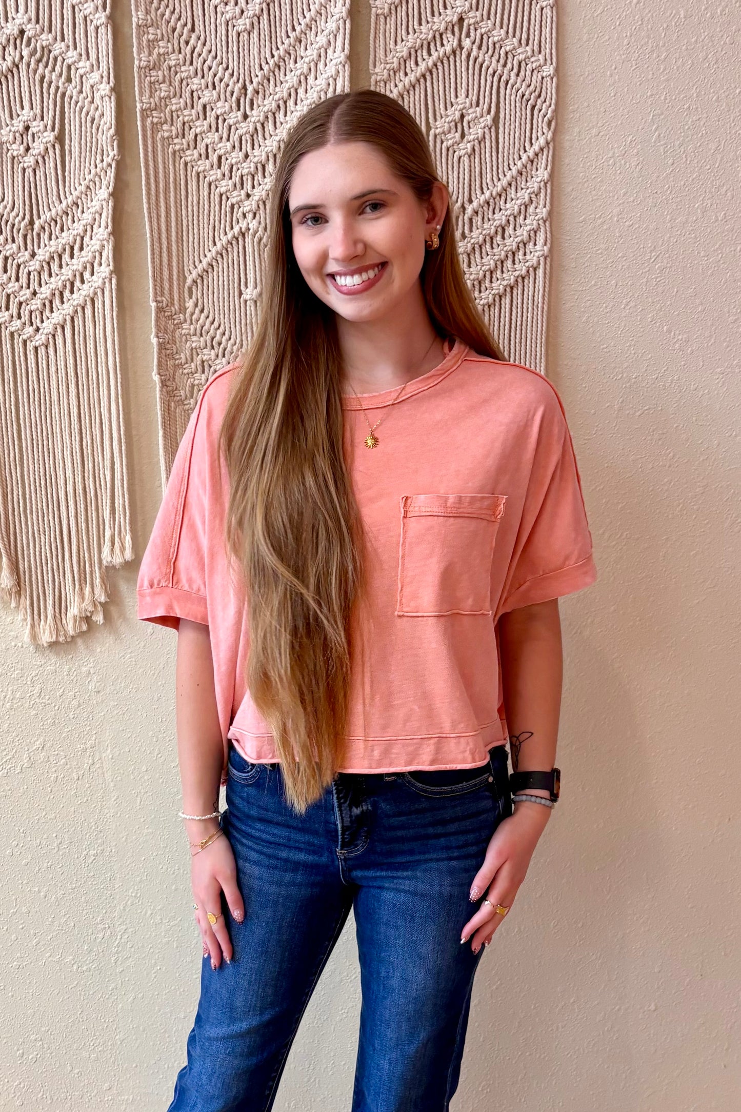 Madison Boxy Cropped T-Shirt