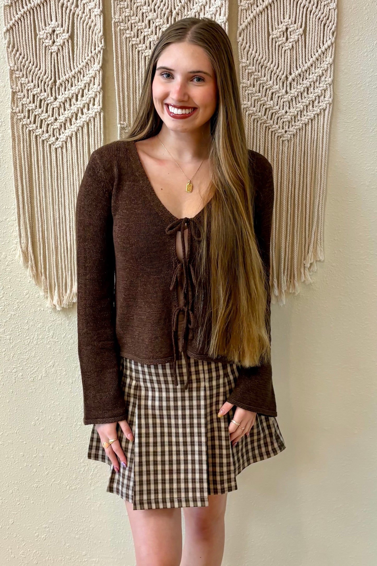 Brandy Tie Front Cardigan Sweater
