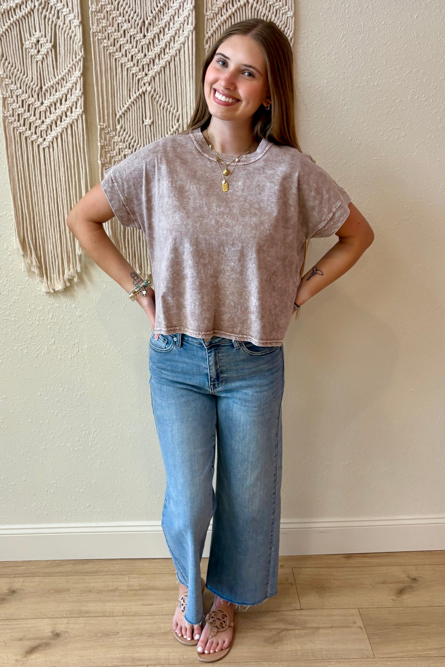Evie Mineral Washed Tee Shirt