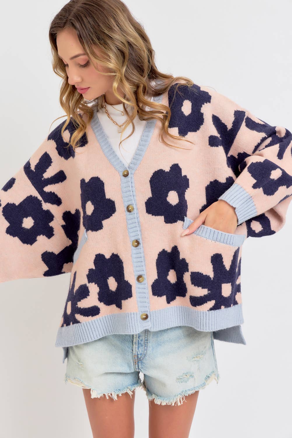 Lucia Oversized Floral Cardigan