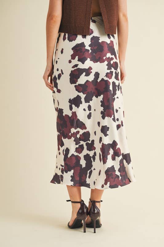 Clementine Abstract Animal Print Maxi Skirt