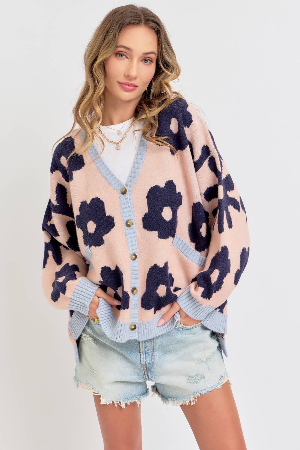 Lucia Oversized Floral Cardigan