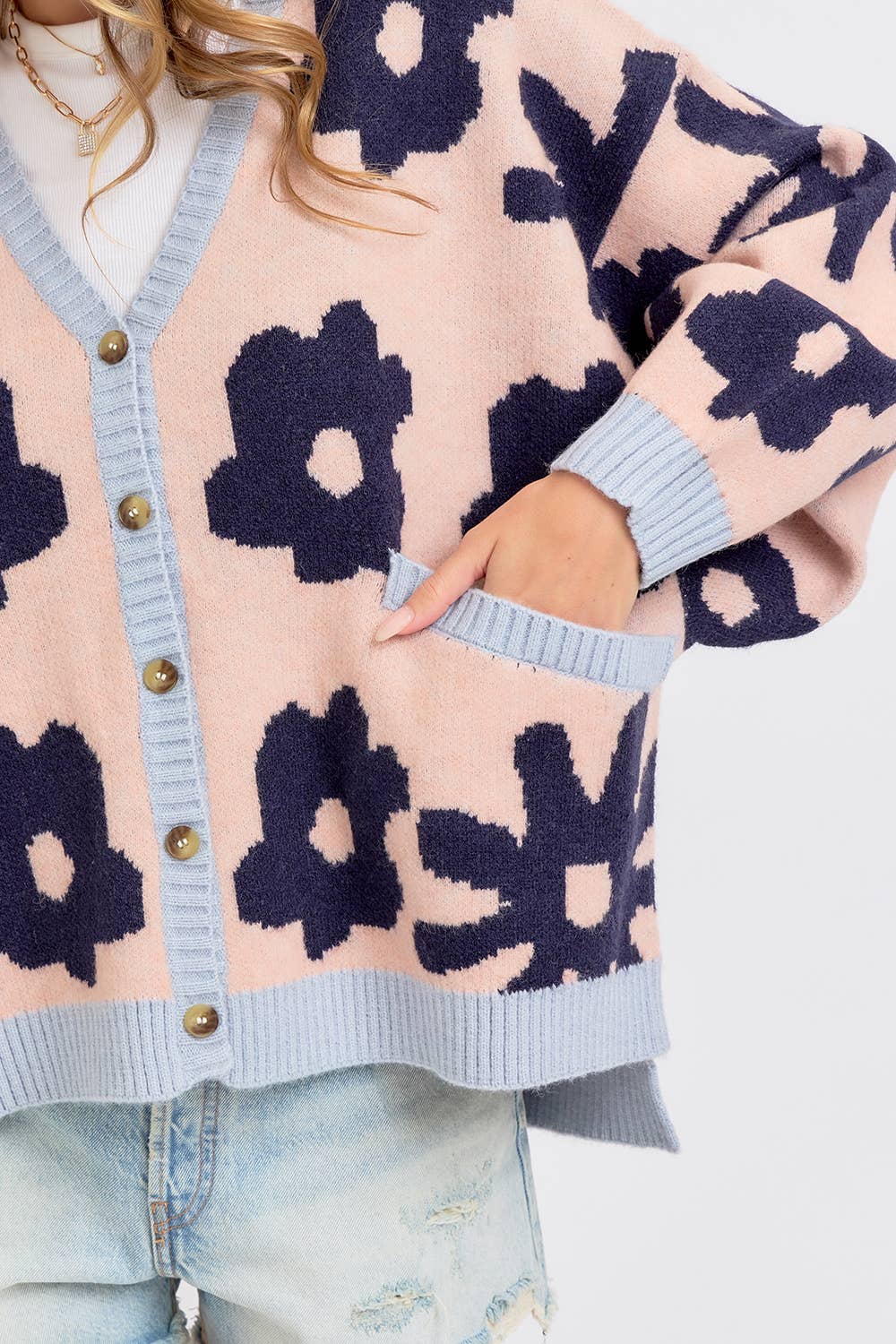 Lucia Oversized Floral Cardigan