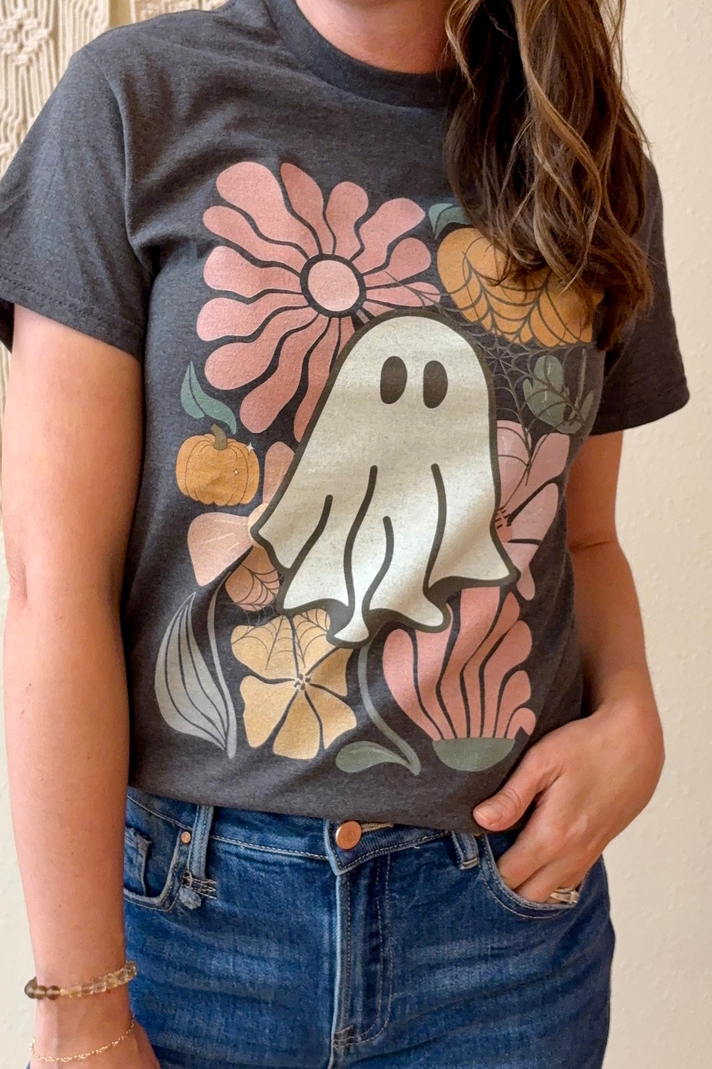 Floral Ghost Halloween Shirt