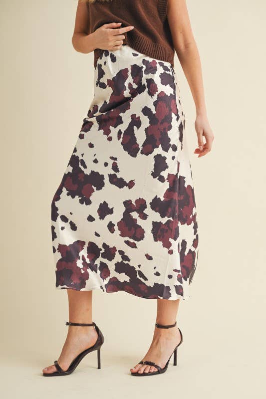 Clementine Abstract Animal Print Maxi Skirt