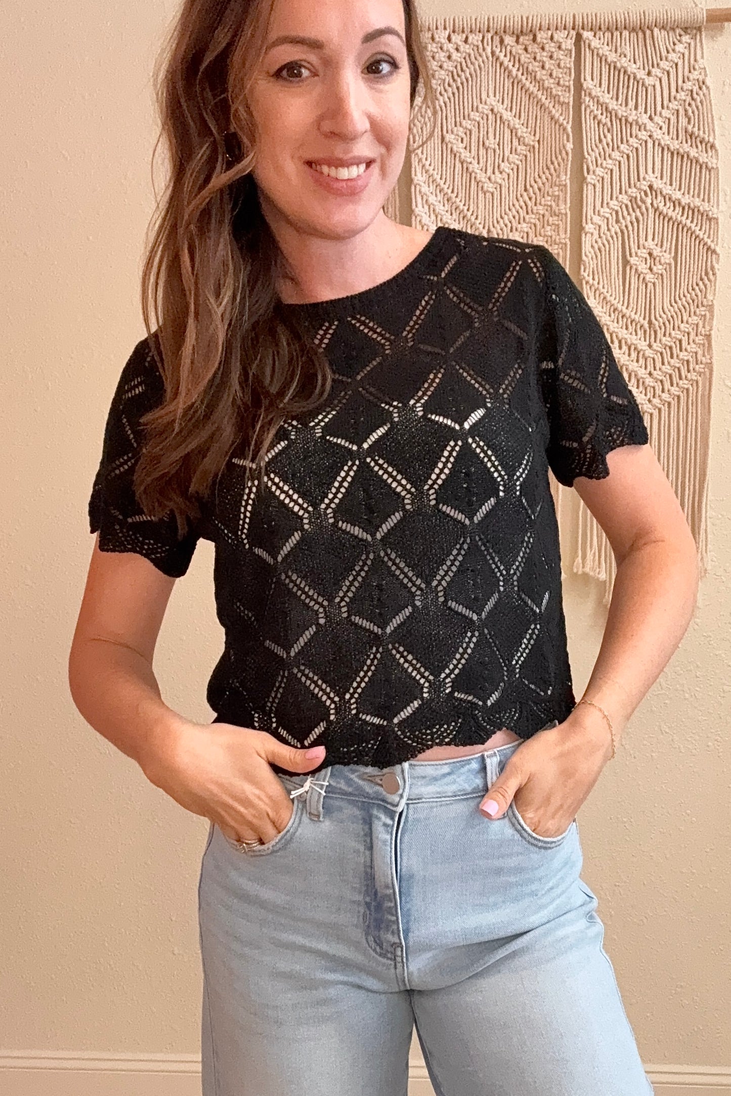 Clara Crochet Knit Top