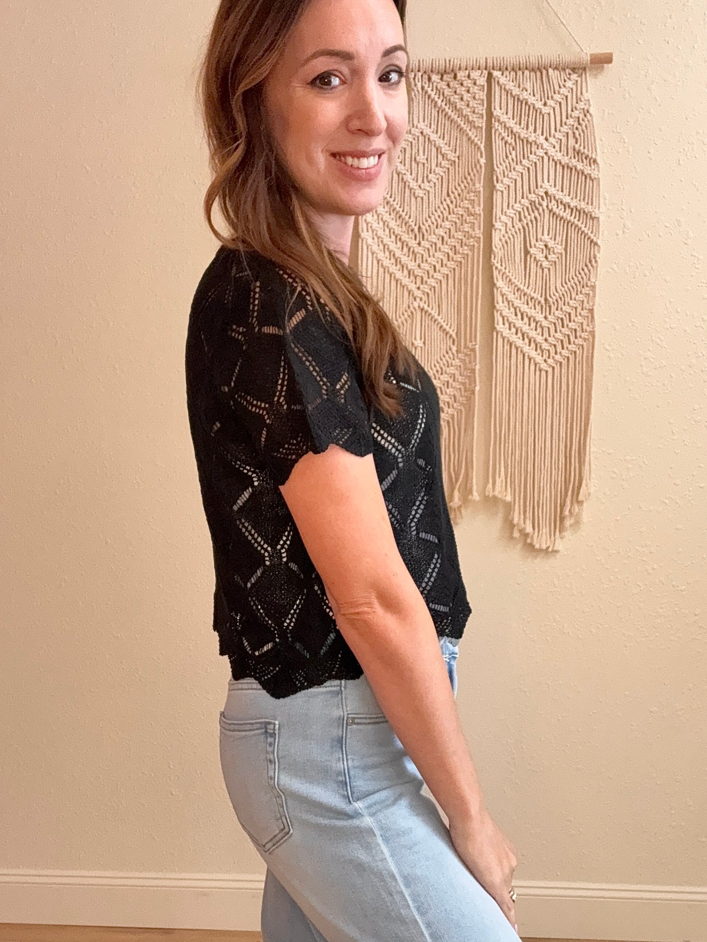 Clara Crochet Knit Top