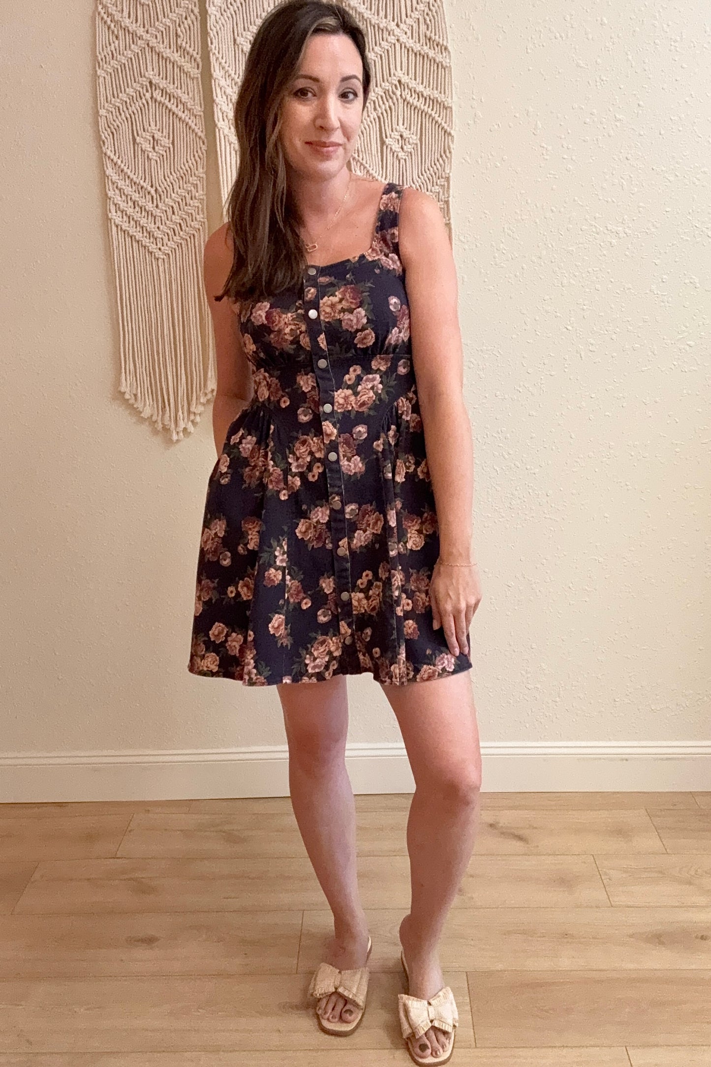 Juliette Floral Denim Dress