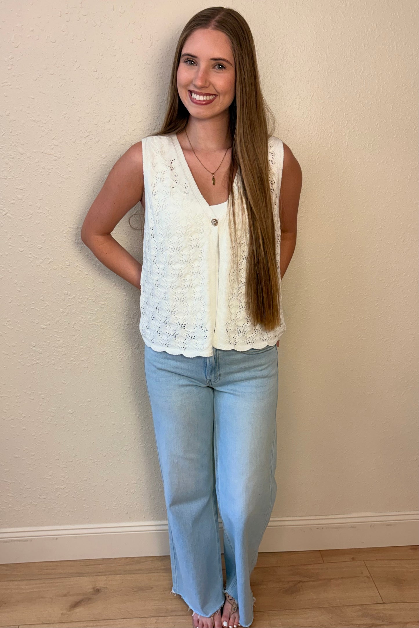 Naya Open Front Knit Vest