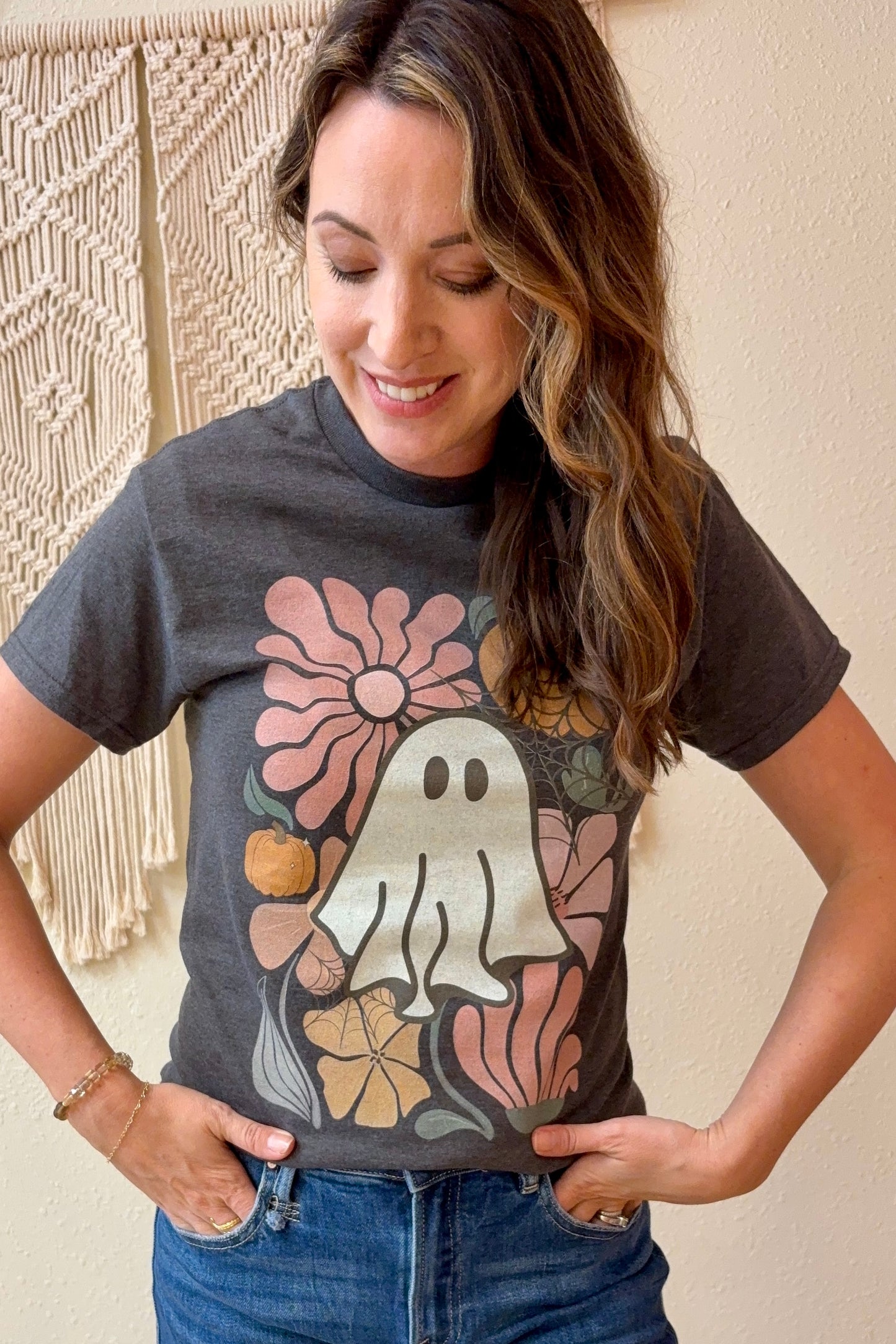 Floral Ghost Halloween Shirt
