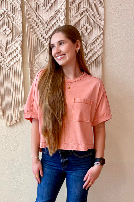 Madison Boxy Cropped T-Shirt