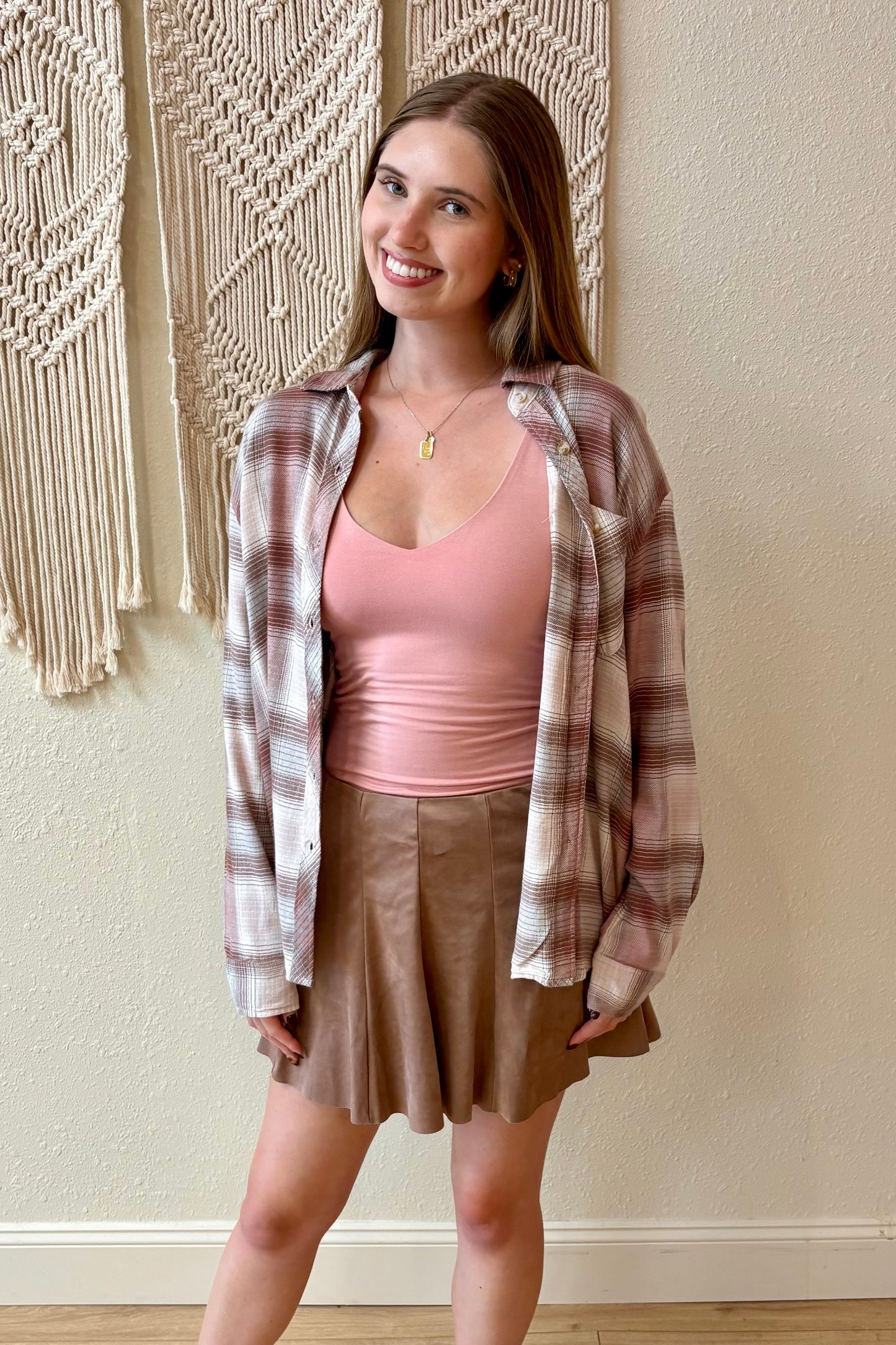 Bethany Pink Flannel Shirt