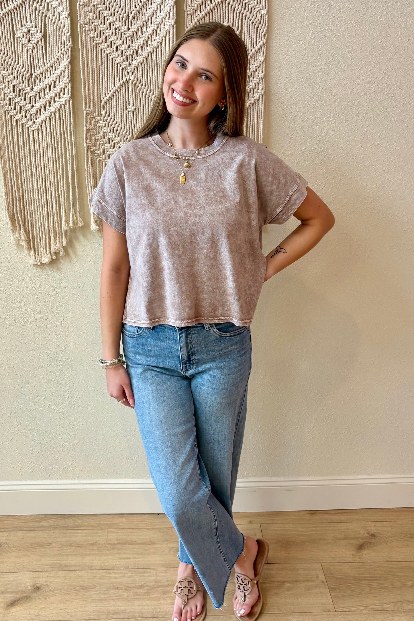 Evie Mineral Washed Tee Shirt