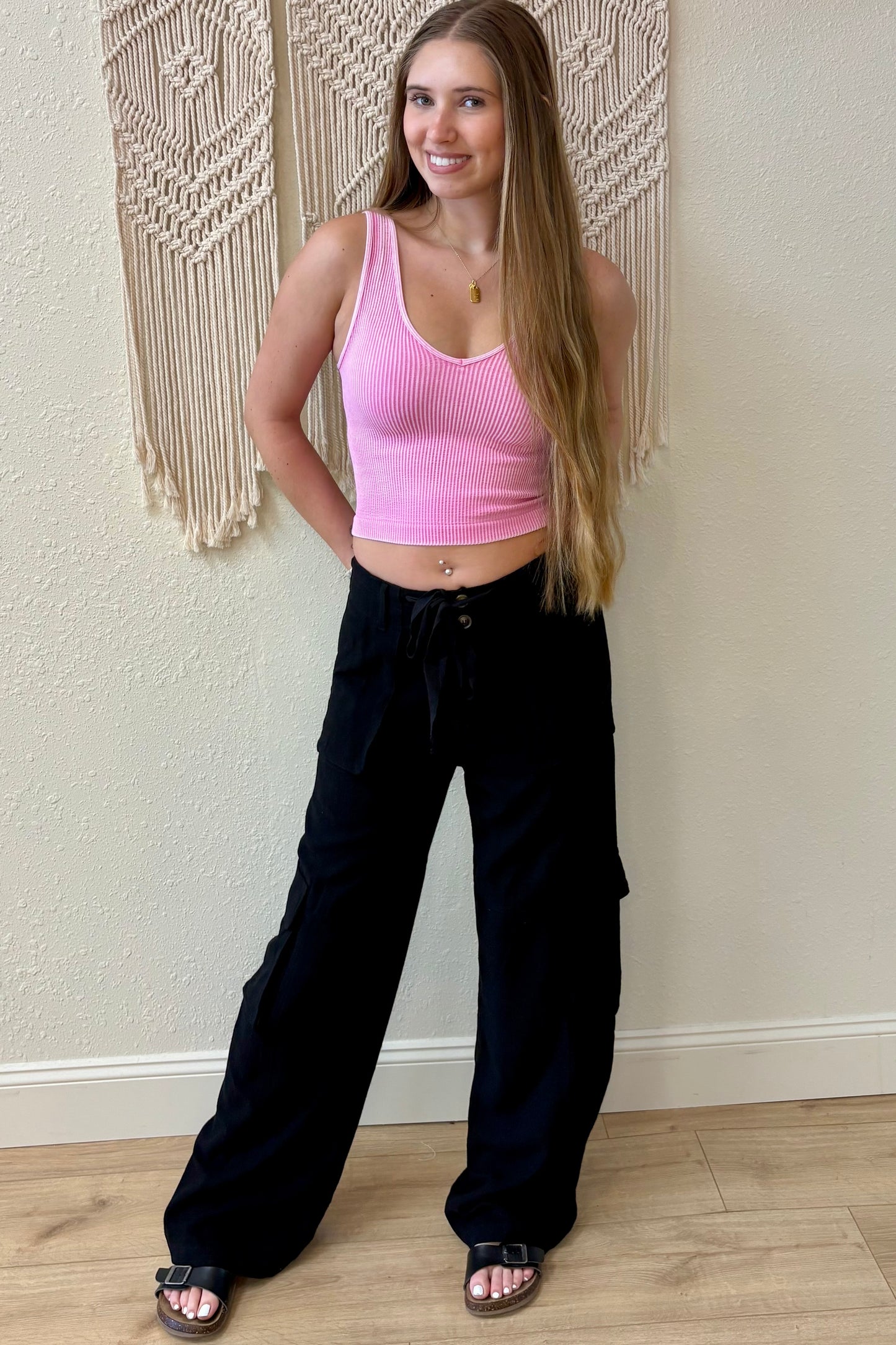 Tatum Linen Blend Cargo Pants
