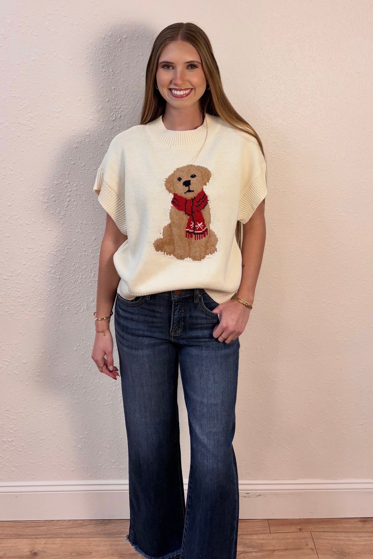 Luna Winter Dog Knit Sweater Top
