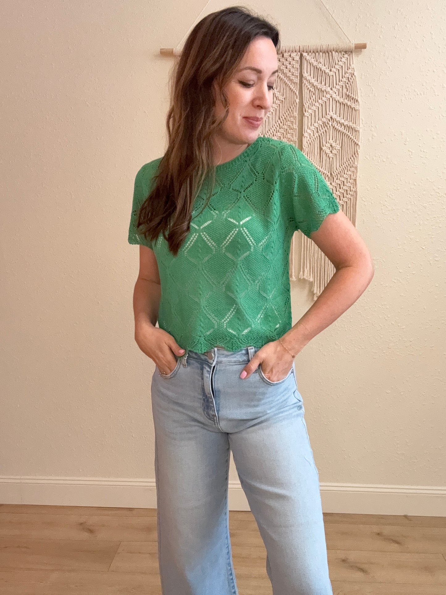 Clara Crochet Knit Top