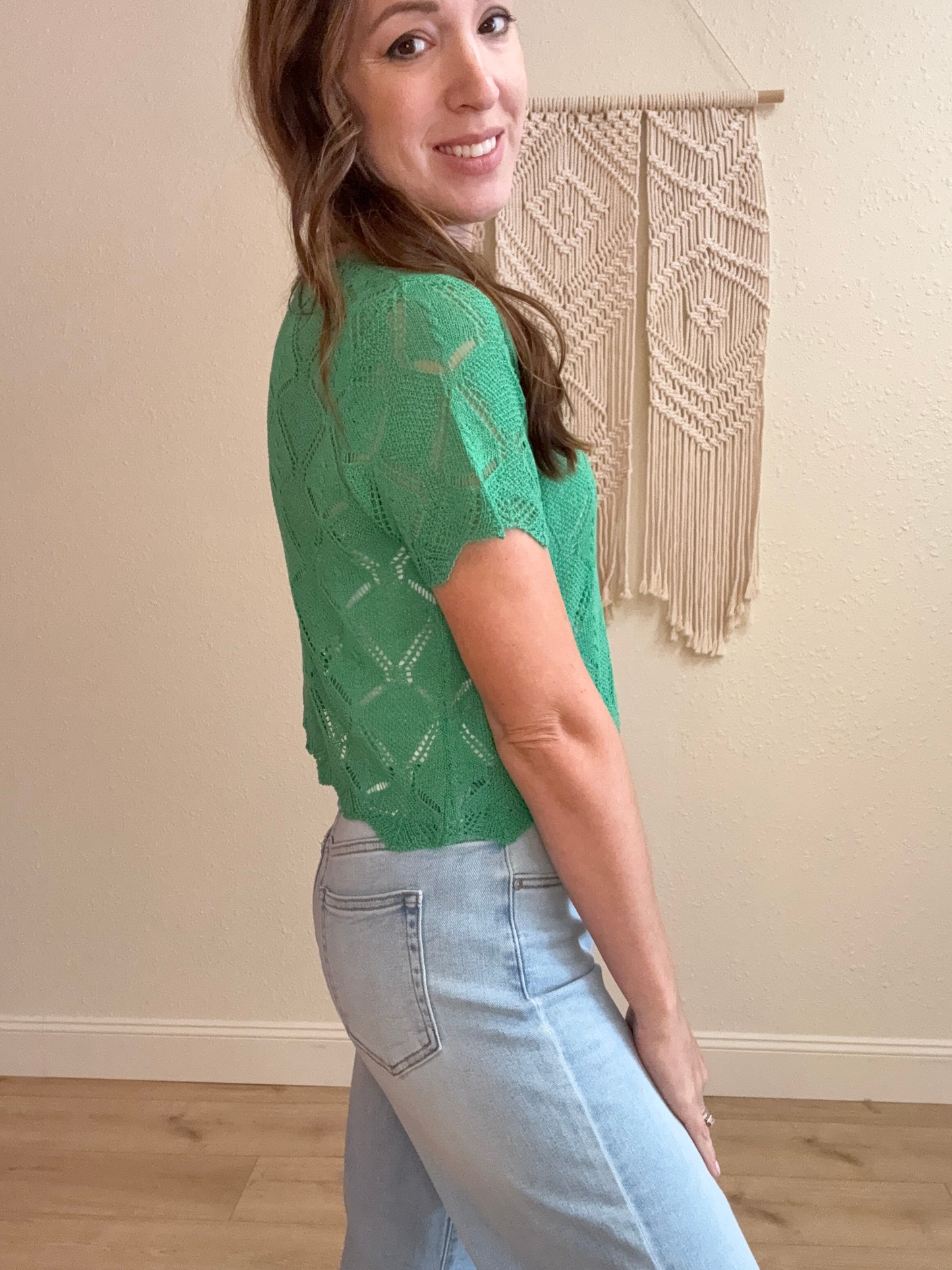 Clara Crochet Knit Top