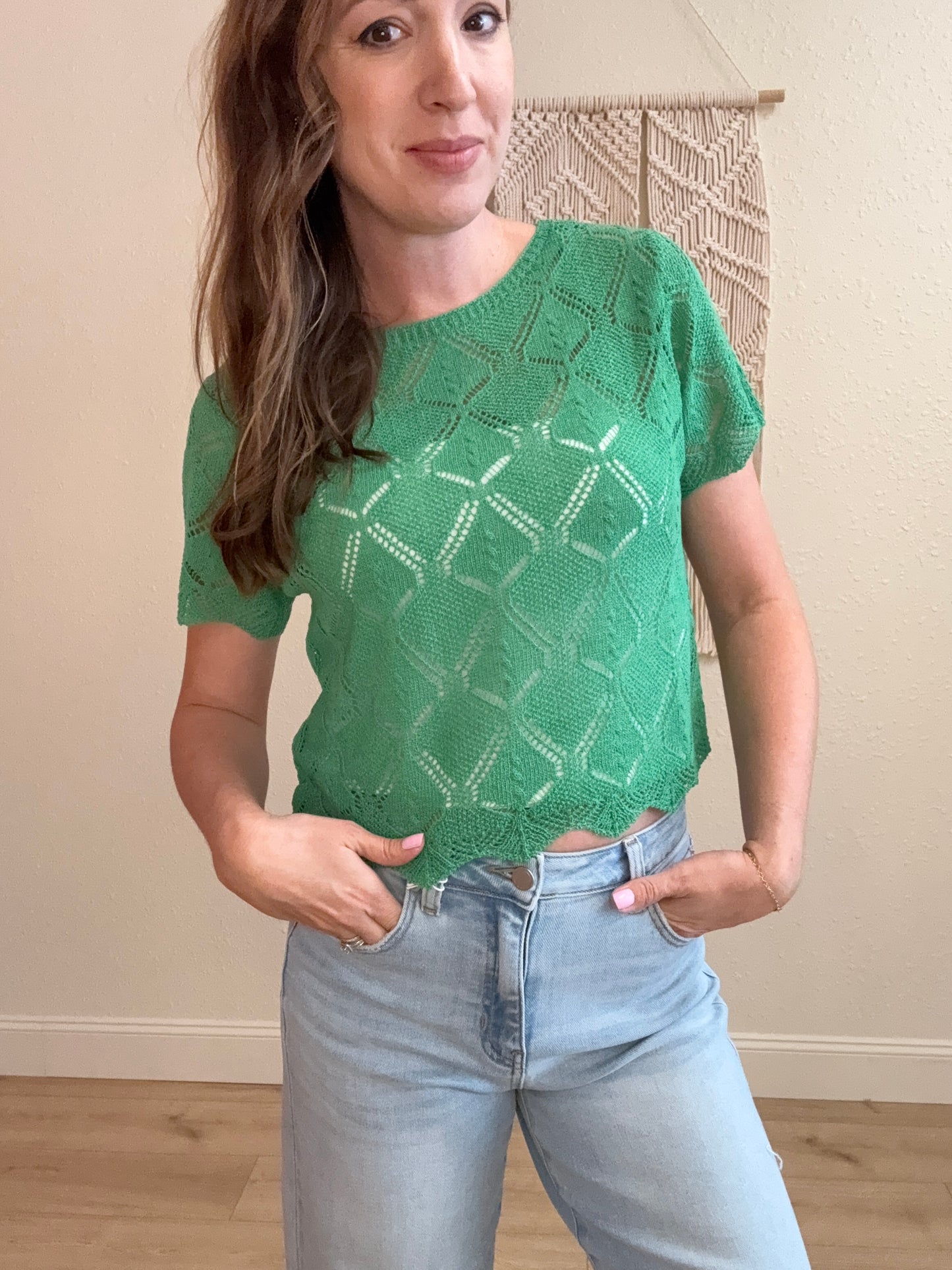 Clara Crochet Knit Top