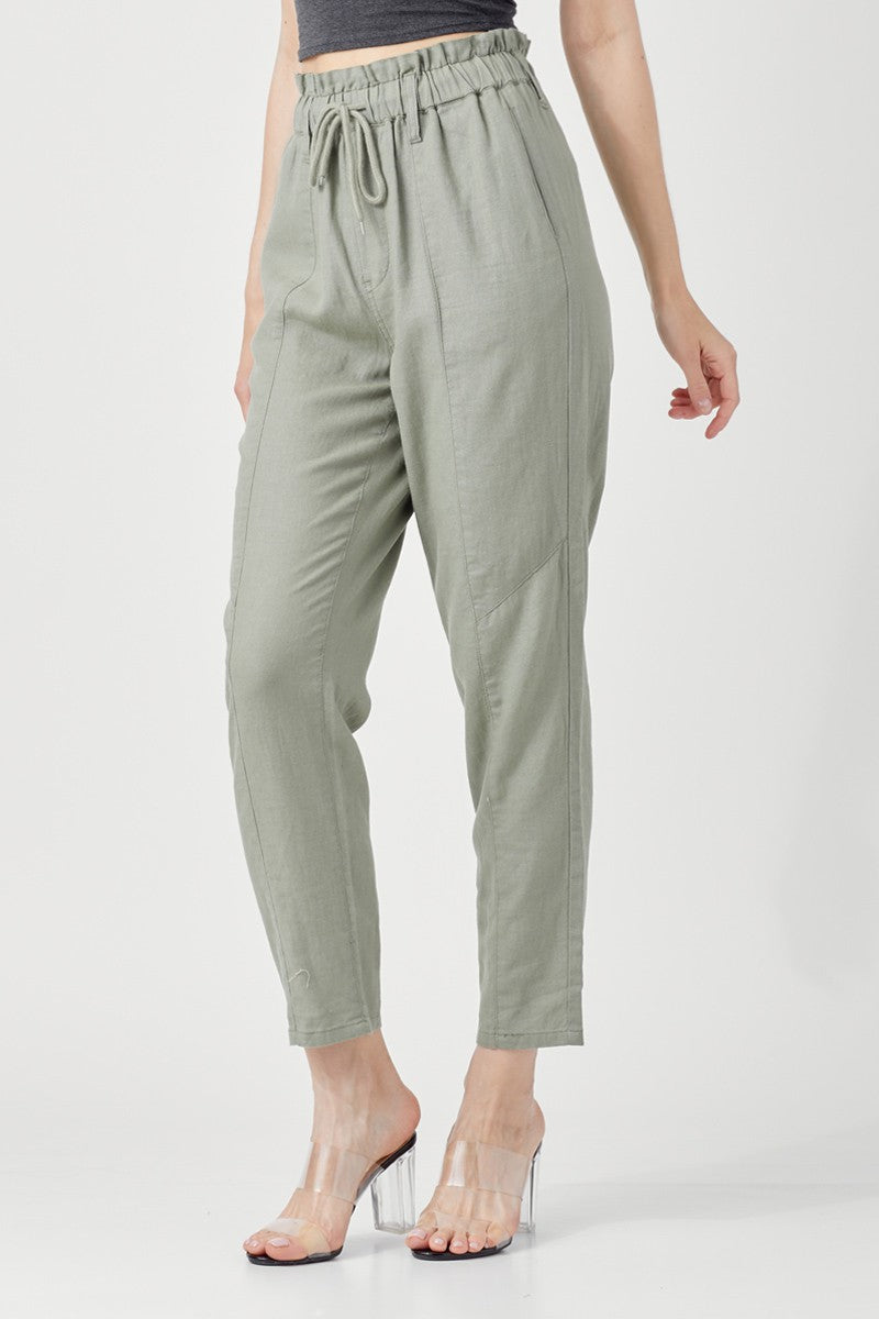 Risen Sage Green Linen Pants