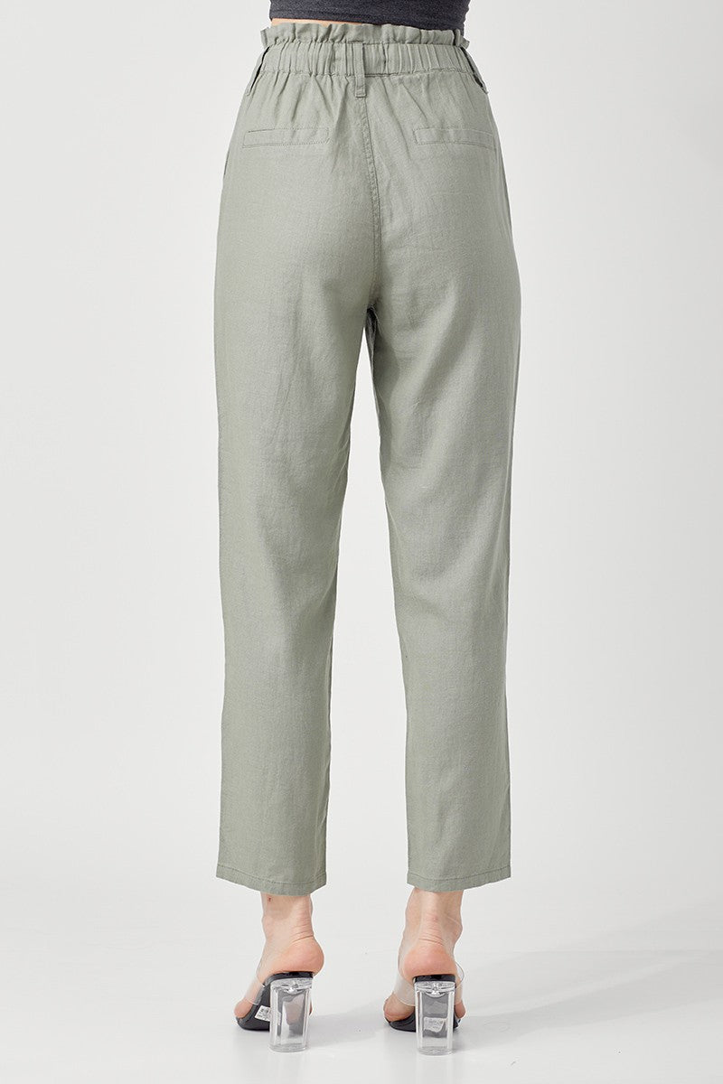Risen Sage Green Linen Pants