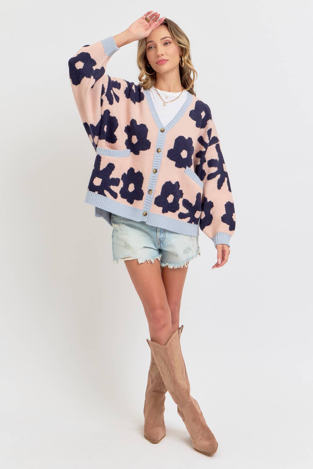 Lucia Oversized Floral Cardigan
