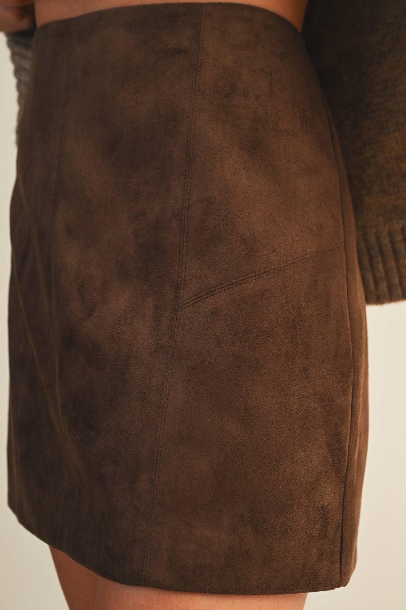 Lyndsey Faux Suede Mini Skirt