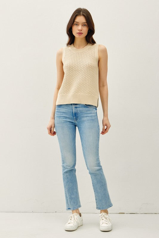 Emery Crochet Knit Sweater Vest