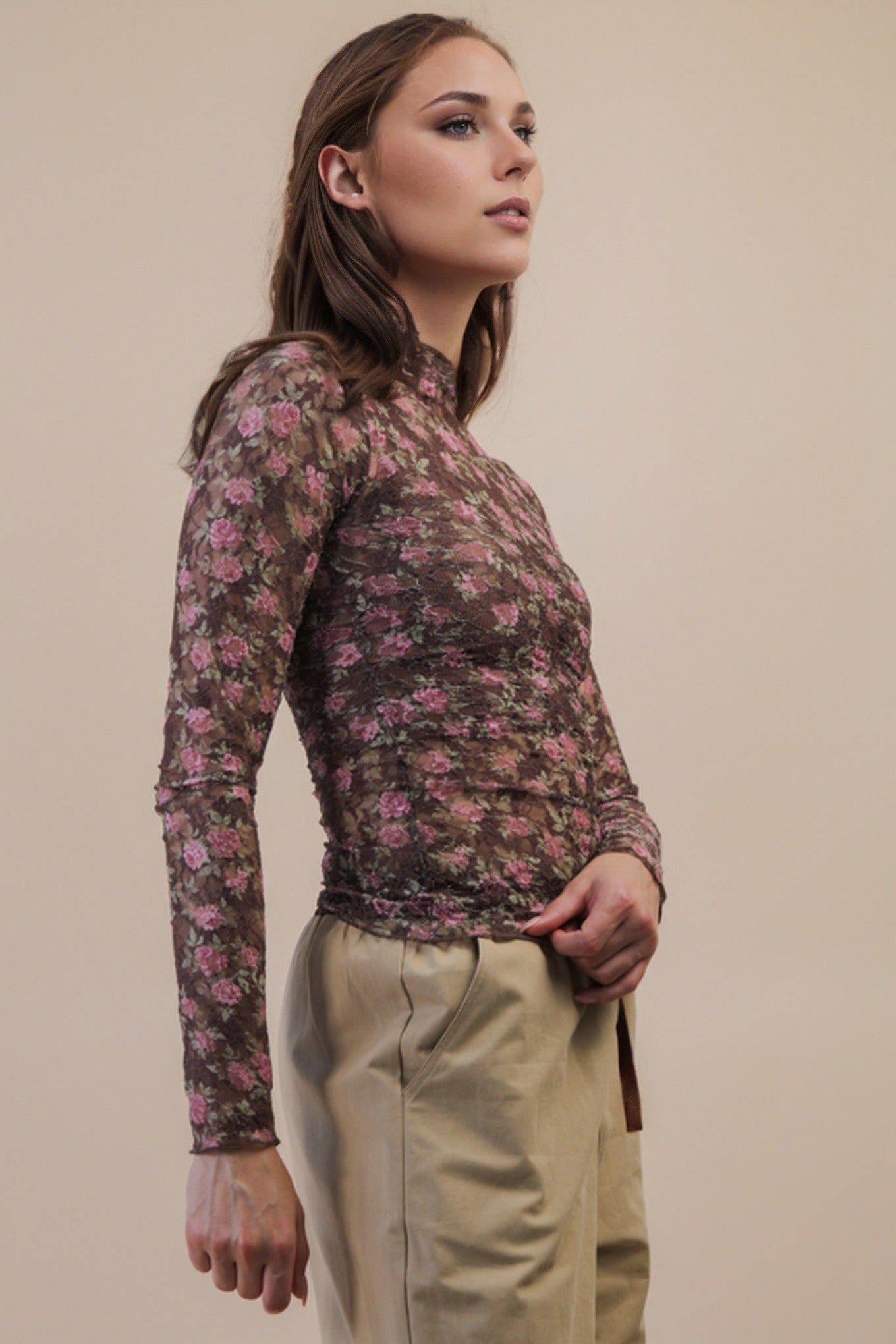 Quinn Floral Lace Long Sleeve Top