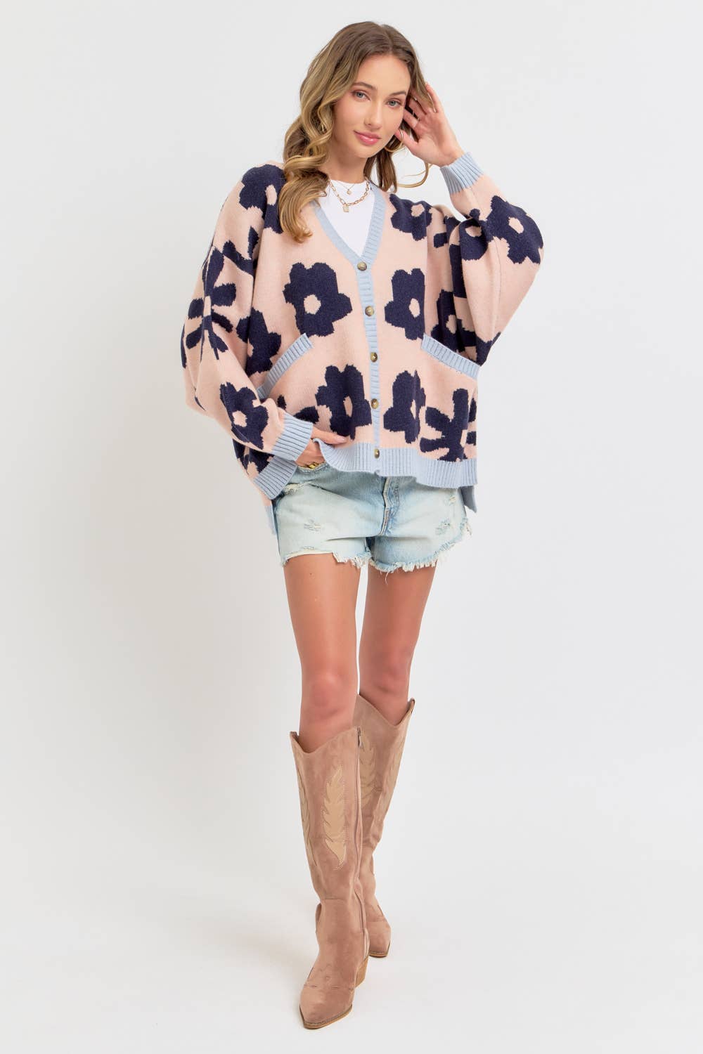Lucia Oversized Floral Cardigan