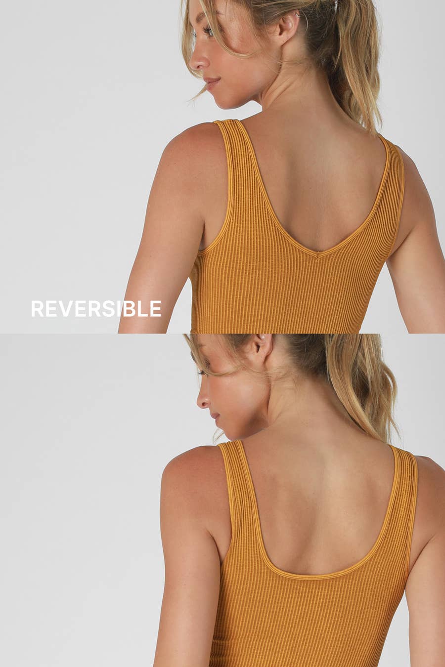 Vintage Reversible Crop Tank Top